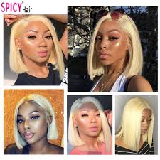 Black And Blonde Blunt Cut Bob Pin On Bobwigs Bob Wigs Curlybob Curlybobwigs Lacewigs Humanhair