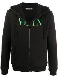 Valentino Vltn Logo Print Hoodie Farfetch Hoodie Print Hoodies Black Hoodie