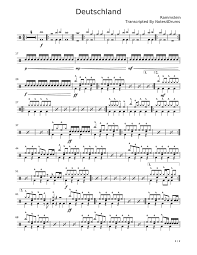 As well as others such as scenes in space. Deutschland By Rammstein Drums Sheet Music For Drum Group Solo Musescore Com