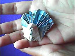Origami Uang Cara Membuat Bentuk Merak Money Origami How To Make A Peacock Shape Youtube Basteln