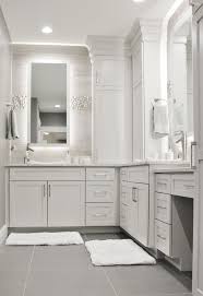 Popular Gray Paint Colors For Kitchen And Bath Cabinetry In 2020 Light Grey Bathrooms White Master Bathroom Light Gray Cabinets