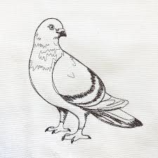 Sketch Style Pigeon Embroidery Design For Machine Embroidery Etsy In 2020 Bird Drawings Bird Sketch Animal Drawings