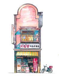 插畫師mateusz urbanowicz 畫筆下的日本老舊店面 一張張的水彩插畫彷彿讓你置身東京小巷內 popdaily 波波黛莉的異想世界