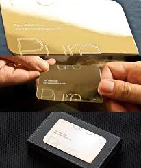 Pure Metal Cards Pure Gold Business Card