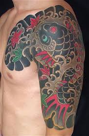 Before getting a koi tattoo there are 2 things that you. Kiku Koi Half Sleeve Tatuagem Tatuagem Masculina Braco Tatoo