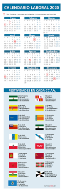 Una jornada de reflexión que coincidirá con este festivo atípico. Calendario Laboral De 2020 Los Festivos En Espana Y En Las Comunidades Autonomas