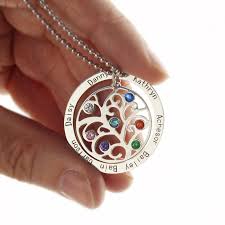 Not only can you engrave not only can you engrave the names of your family on this personalized tree necklace, but you can also select a birthstone for each name, placed. Personalised Family Tree Birthstone Name Necklace