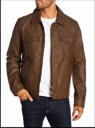 Levi S Men S Classic Faux Leather Jacket Brown Leather Jacket Men Leather Jacket Leather Jacket Men