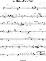 Jules Massenet Meditation From Thais Violin Sheet Music Violin Solo In D Major Download Print Sheet Music Violin Sheet Music Violin
