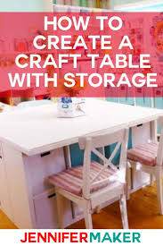 Diy Craft Table With Storage My Ikea Hack Jennifer Maker Craft Tables With Storage Craft Table Diy Craft Table