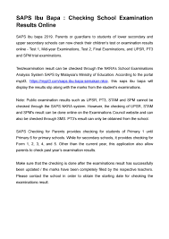 Saps Ibu Bapa Checking School Examination Results Online By Maximushiglander Issuu