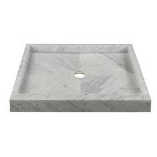Allure Carrara Marble Shower Pan The Home Depot Canada Shower Pan Easy Clean Shower Shower Stall