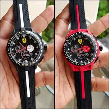 Ferrari men's chronograph race day red silicone strap watch 44mm. Scuderia Ferrari Race Day Chronograph 3199 Luxury Hack