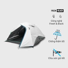 Lều cắm trại cho 3 người - MH100 Fresh&Black trắng