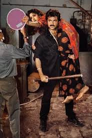 Sridevi Anil Kapoor On The Set Of Laadla In 2020 Movies Bollywood Movie Posters