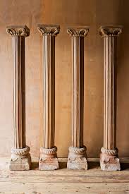 Ornately Carved Columns With Ribbing Details Tall Ceiling Living Room Apartment Decor Inspiration Column Design