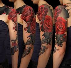 Black And Red Arm Sleeve Tattoos Popular Flower Tattoos The Best Flower Tattoos Best Sleeve Tattoos Sleeve Tattoos For Women Flower Tattoo Sleeve