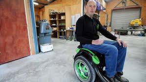 hands free wheelchair prototype ogo built in kapiti shed of dismantled segway wheelchair segway electric wheelchair