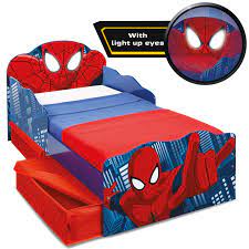 Spiderman beds , you can contact various sellers on the site for deals specifically tailored to your needs, including large orders for institutions and businesses. Spider Man Toddler Bed With Light Up Eyes And Underbed Storage Moose Toys