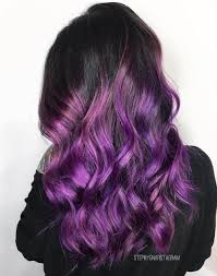 Black and violet ombre color is no less impressive and it truly flatters the long black mane. Purple Ombre Hair Ideas Plum Lilac Lavender And Violet Hair Colors