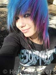 Shellyyspoon S Multi Coloured Hair Haircrazy Info Short Emo Hair Emo Scene Hair Emo Hair