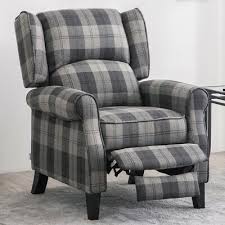 Freedom fabrics are high performance, stain resistant and are available in virtually every colour, texture and finish you can think of. Ilanka Wingback Fireside Check Fabric Recliner Armchair Sofa Lounge Cinema Chair Ebay Reclining Armchair Fireside Chairs Fireside Sofa