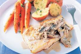 Perch With Creamy Mushroom Leek Sauce Recipe Perch Recipes Food Recipes