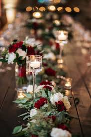 Head Table Garland With White And Wine Florals Burgundy Wedding Centerpieces Winter Wedding Decorations Winter Wedding Table