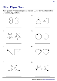 Slide Flip And Turn Worksheets Geometry Worksheets Turn Ons Worksheets