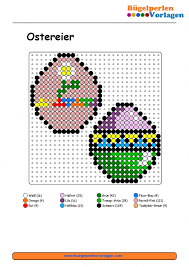 Nutzen sie jetzt unsere praktischen vordrucke und gestalten sie schöne gutscheine zum osterfest! Ostereier Bugelperlen Vorlage Easter Eggs Perler Bead Pattern Bugelperlen Hama Perlen Muster Ostereier