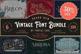 Here are a few of the styles that really pique my interest Vintage Font Bundle Stunning Display Fonts Creative Market