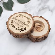 Rustic Wooden Ring Boxcustom Wedding Ring Bearer Boxengraved Wedding Ring Holderjewerly Boxperso Wooden Ring Box Wooden Ring Box Wedding Rustic Wooden Ring Box