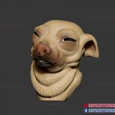 The meme typically consists of a picture of a shiba inu dog accompanied by multicolored text. Download Meme Dog Face Doge Meme Sculpture 3d Print File Von 3dprintmodelstore