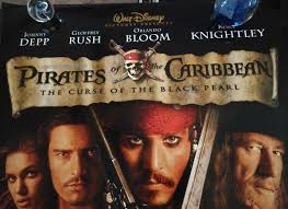 PIRATES OF THE CARIBBEAN CURSE OF THE BLACK PEARL ORIGINAL MOVIE POSTER DVD  VER