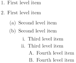 Any list of items presented in either an ordered (i.e., numbered) or unordered (i.e., bulleted) manner within microsoft word may be s. Lists Overleaf Online Latex Editor