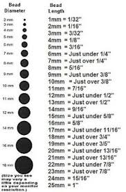 Beads Stones Bead Size Chart Jewelry Projects Jewelry Techniques