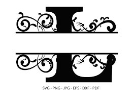 Download L Alphabet Split Font Monogram Graphic Graphic By Redcreations Creative Fabrica