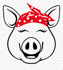 Download Pig With Bandana Svg Clipart 5533741 Pinclipart