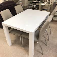 Click here to change your country and language. Prague White High Gloss Dining Table 4 Chairs Moon Furniture