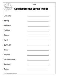 A collection of downloadable worksheets, exercises and activities to teach 5th grade, shared by english language teachers. Spring Worksheets
