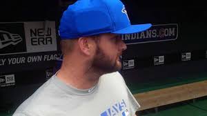 This page is about blue jays hat,contains piper2381: Toronto Blue Jays Pitcher Models New Protective Hat Photo Sporting News