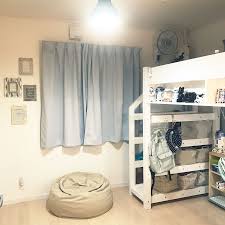狭い部屋 ikea 子供部屋 ロフトベッド デスク などのインテリア実例 2018 03 11 21 44 27 roomclip ルームクリップ ロフトベッド 部屋 ロフトベッド ikea