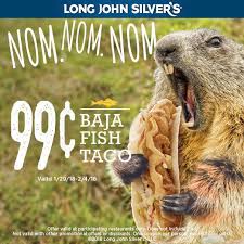 We did not find results for: Long John Silver S On Twitter See Our Facebook Page To Download Your Coupon For 99 Cent Baja Fish Tacos Groundhogday Coupon Ljsilvers