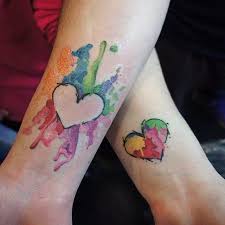 Heart with puzzle pieces missing tattoo angel babies. The Greatest Couples Tattoos Of All Time Tattoos Beautiful