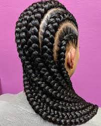 Big Cornrow Braids En 2020 Coiffure Africaine Model De Coiffure Africaine Coiffure Meche Africaine
