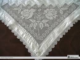 Beyaz Gullu Dantel Bohca Kenari Floral Cross Stitch Irish Crochet Flowers Crochet Art