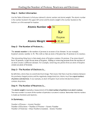 83.8 atomic mass units number of protons: Finding The Number Of Protons Neutrons And Electrons