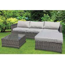 Buy rattan garden benches online! Avignon 3 Seater Rattan Garden Lounger Set Buy Online At Qd Stores