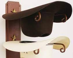 3 Hat Wall Mounted Cowboy Hat Rack Etsy Cowboy Hat Rack Cowboy Hats Hat Rack