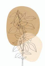 Minimalist Modern Botanical One Line Drawing Print Plant Etsy Drawing Prints Abstract Line Art Line Art Drawings